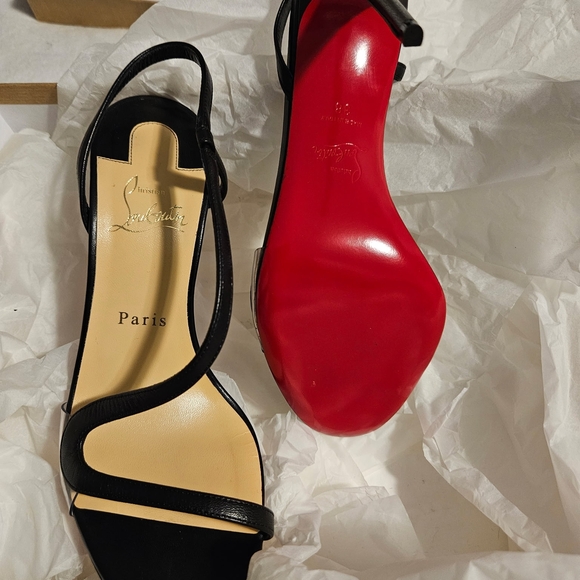 Christian Louboutin Black and Red Stiletto Heels